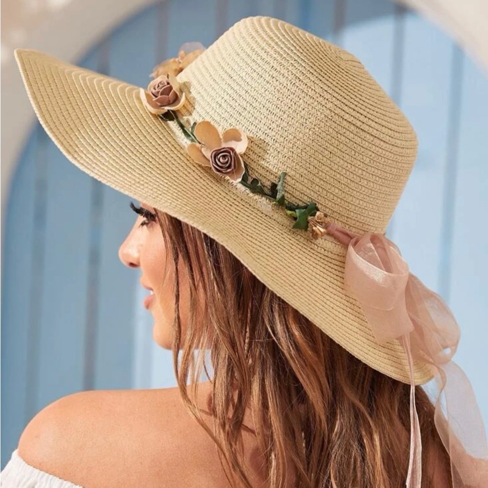 Women flower decor hat 👒